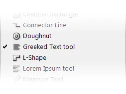 Greeked Text tool