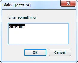 Prompt dialog